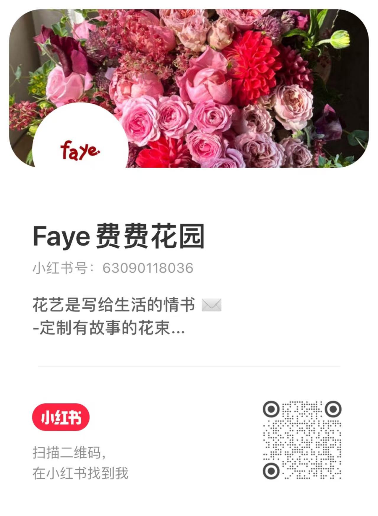 Faye 费费花园小红书主页