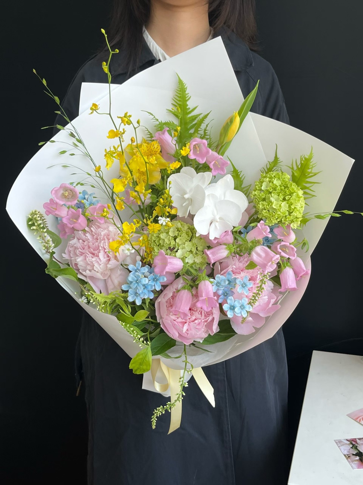 杭州粉黄蓝花园感花束实拍,适合闺蜜生日、朋友生日和日常鲜花参考