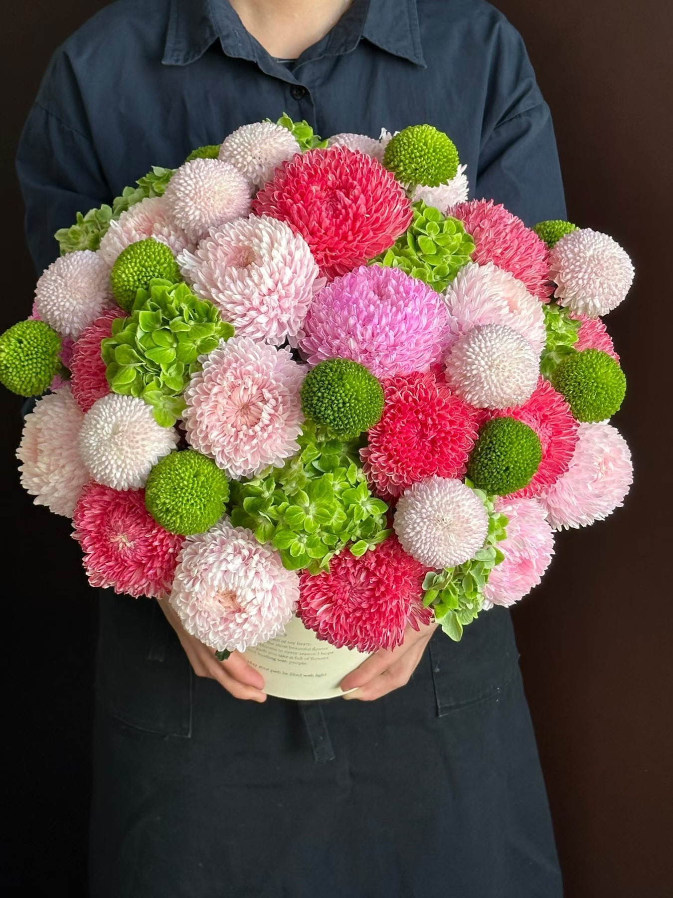 杭州粉绿乒乓菊花桶｜朋友生日和日常惊喜真实作品